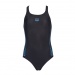 Dievčenské plavky Arena Stamp Swim Pro Back One Piece Junior Black/Turquoise