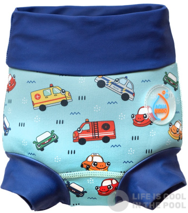 Dojčenské plavky AquaKiddo Swim Nappy Cars