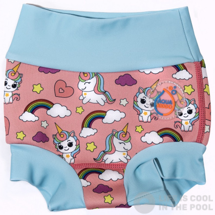 Dojčenské plavky AquaKiddo Swim Nappy Unicorn