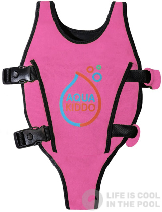 Detská plavecká vesta AquaKiddo Swim Vest Pink