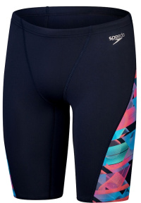 Speedo Allover Digi V-Cut Jammer True Navy/Siren Red