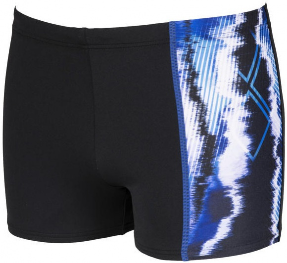 Pánske plavky arena infinite stripe short black/neon blue/multi 32