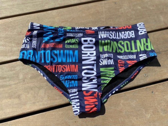 Pánske plavky borntoswim logo brief navy m