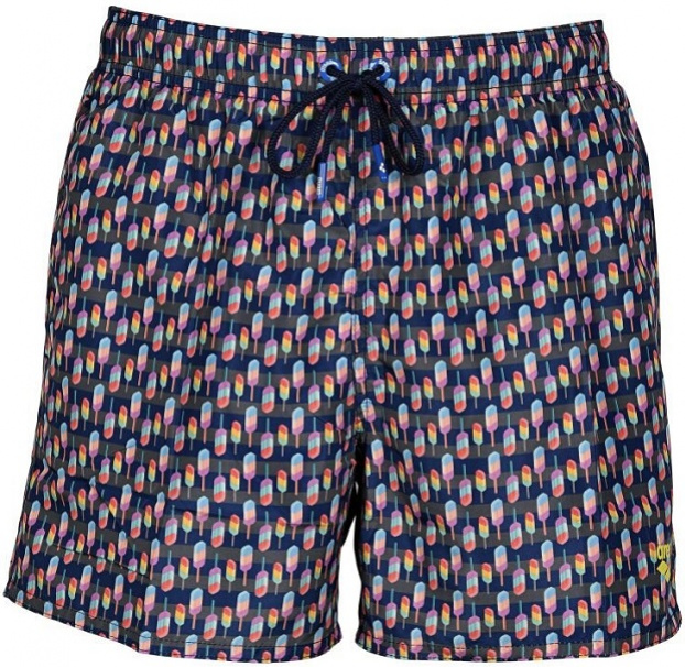 Arena men beach short allover asphalt/multi s