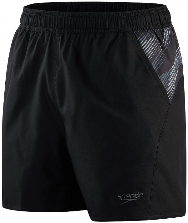 Speedo sport panel 16 watershort black/usa charcoal/shark grey m -