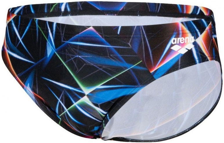 Arena men swim brief allover black/multi s - uk32