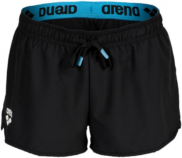 Arena women team short solid black xs