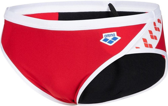 Arena icons swim brief solid red/white xl - uk38