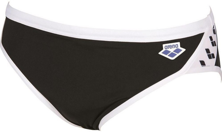 Arena icons swim brief solid black/white l - uk36