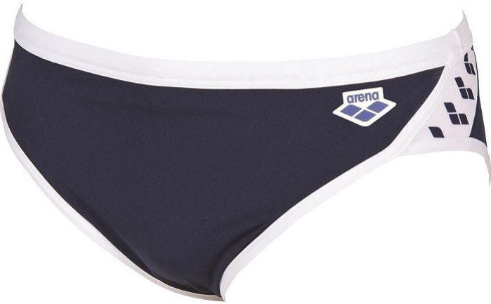 Arena icons swim brief solid navy/white m - uk34