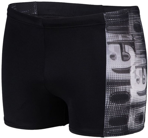 Arena overlap swim short black/white multi s - uk32