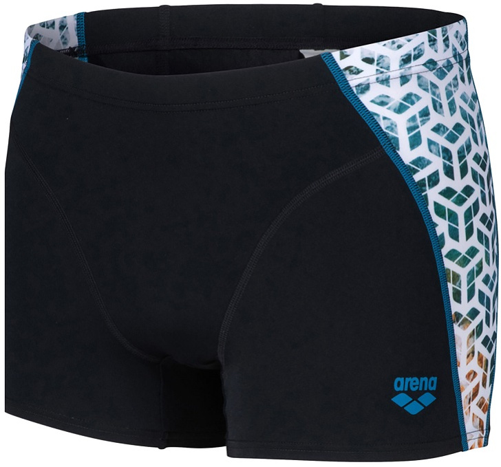 Arena planet water swim shorts black/white multi l - uk36