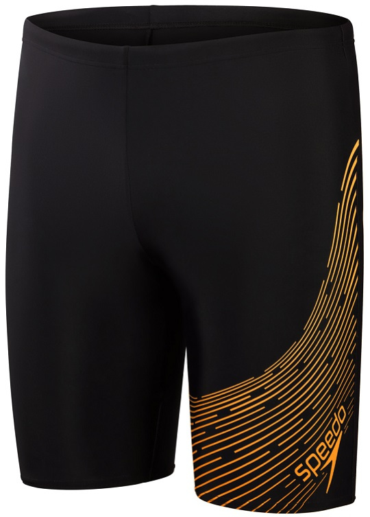 Speedo medley logo jammer black/mandarin peel xxl - uk40