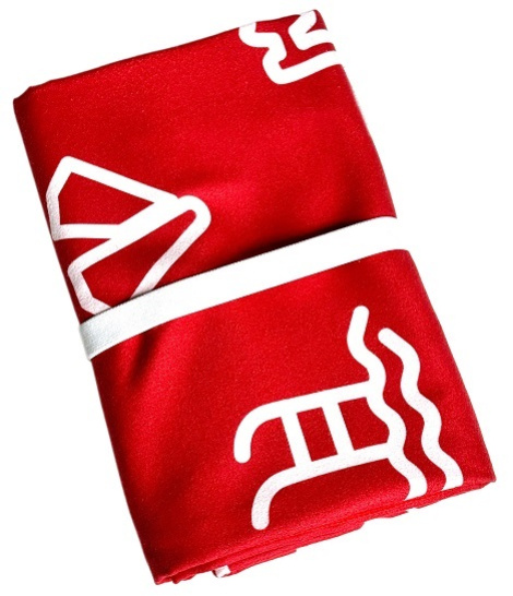 Swimaholic swimming world microfibre towel červená