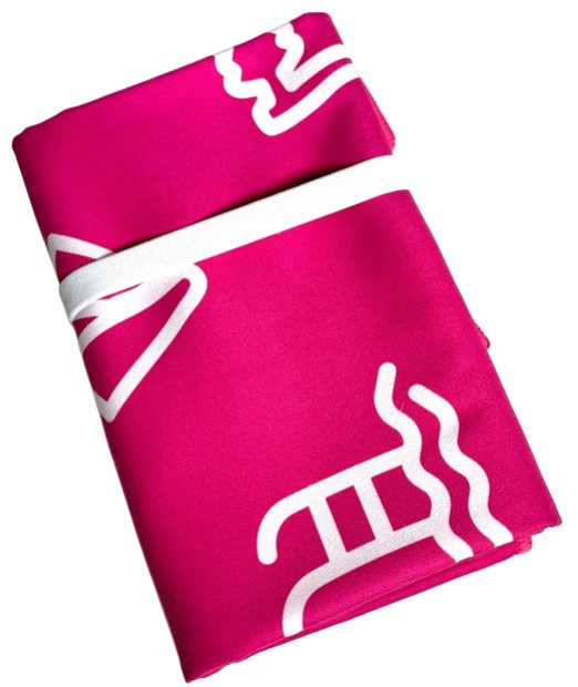 Swimaholic swimming world microfibre towel ružová