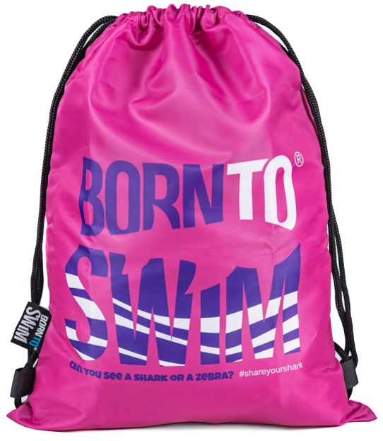 Plavecký batôžok borntoswim swimbag ružovo/fialová