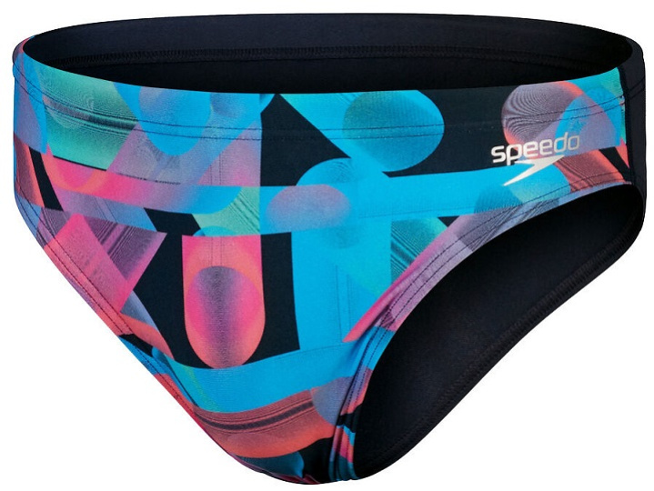 Speedo allover digital 7cm brief true navy/siren red m - uk34