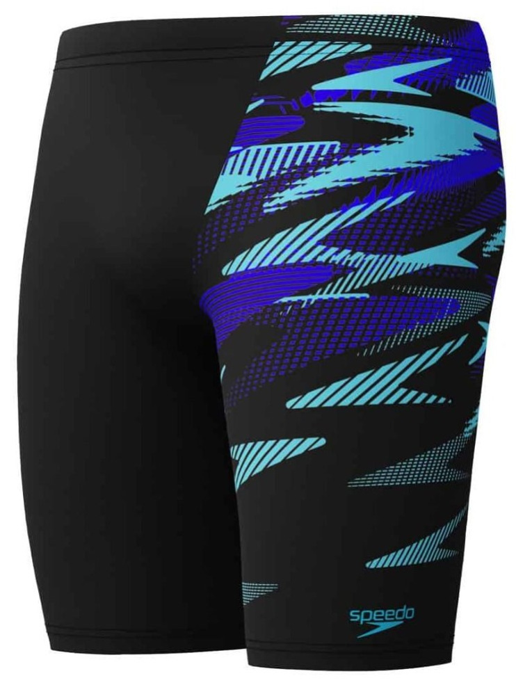 Speedo hyperboom v-cut jammer black/cobalt blue l - uk36