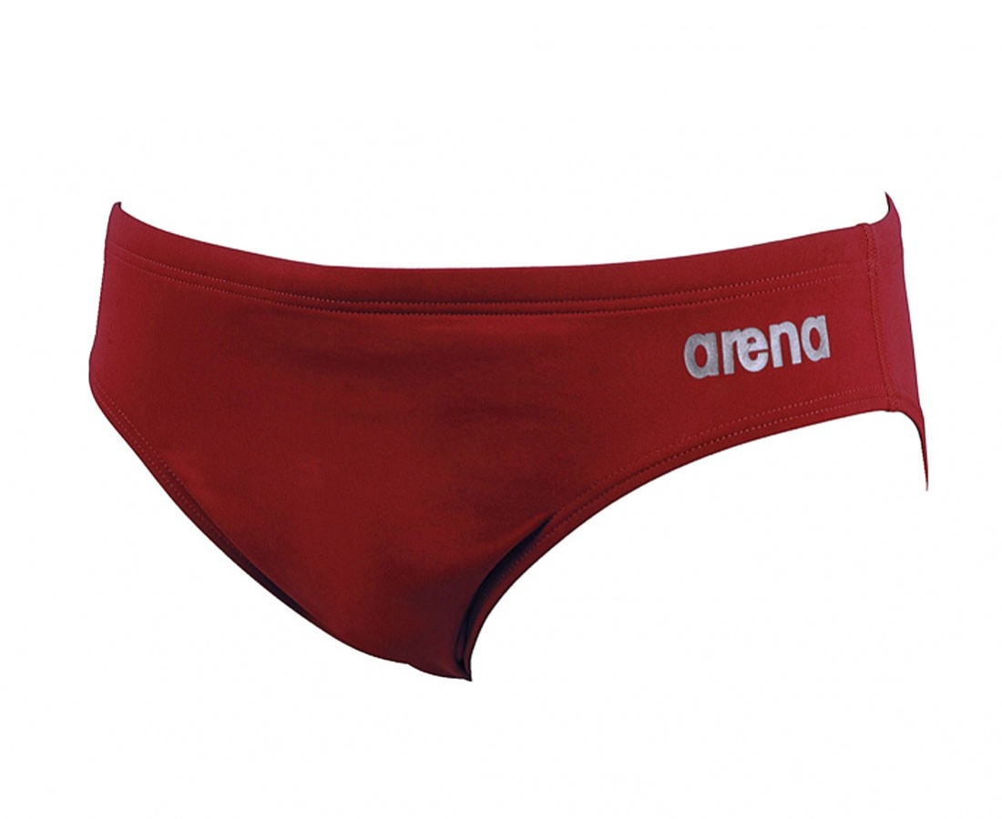 Arena solid brief red 32